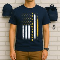 Yellowstone National Park Vintage American Flag T-Shirt