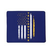 Yellowstone National Park Vintage American Flag Mousepad