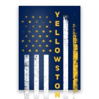 Yellowstone National Park Vintage American Flag Poster