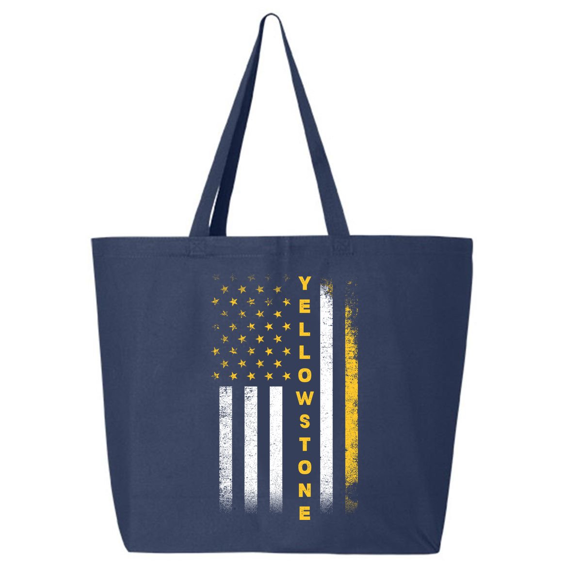 Yellowstone National Park Vintage American Flag 25L Jumbo Tote