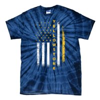 Yellowstone National Park Vintage American Flag Tie-Dye T-Shirt