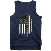 Yellowstone National Park Vintage American Flag Tank Top