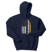 Yellowstone National Park Vintage American Flag Kids Hoodie