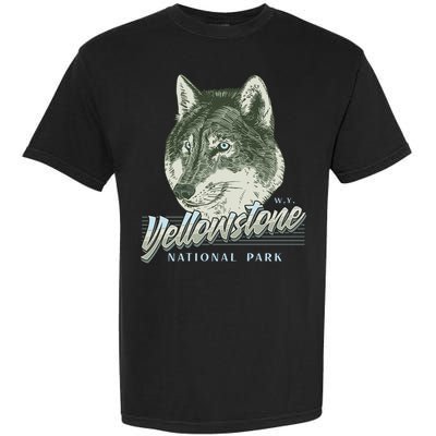 Yellowstone National Park Wolf Logo Garment-Dyed Heavyweight T-Shirt