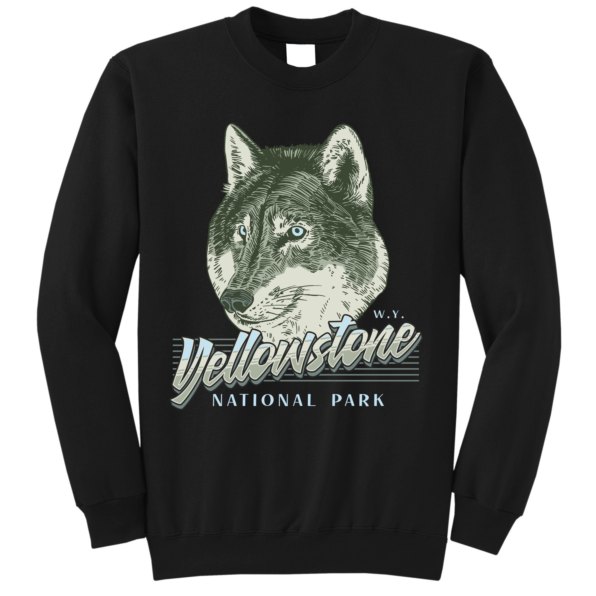 Yellowstone National Park Wolf Logo Sweatshirt