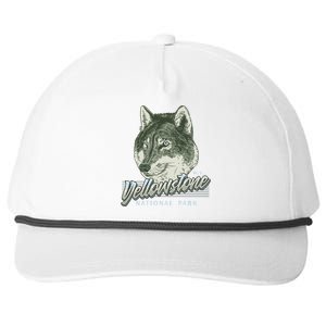 Yellowstone National Park Wolf Logo Snapback Five-Panel Rope Hat