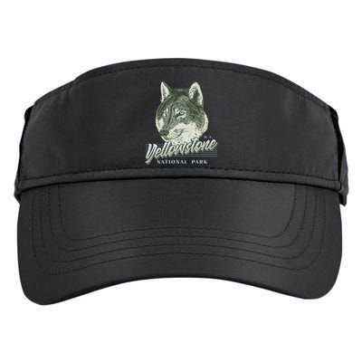 Yellowstone National Park Wolf Logo Adult Drive Performance Visor