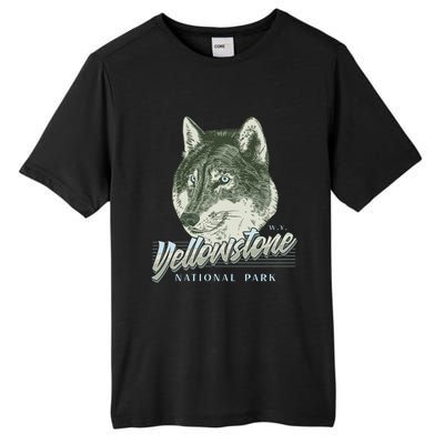 Yellowstone National Park Wolf Logo Tall Fusion ChromaSoft Performance T-Shirt