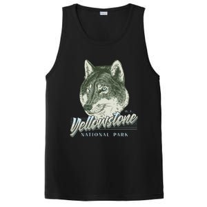 Yellowstone National Park Wolf Logo PosiCharge Competitor Tank