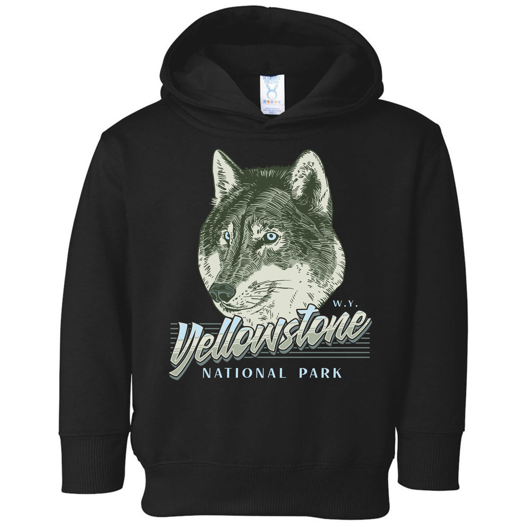 Yellowstone National Park Wolf Logo Toddler Hoodie
