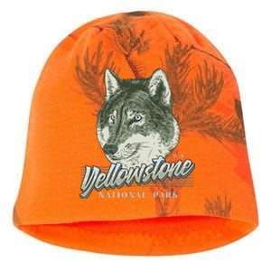 Yellowstone National Park Wolf Logo Kati - Camo Knit Beanie