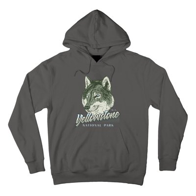 Yellowstone National Park Wolf Logo Hoodie