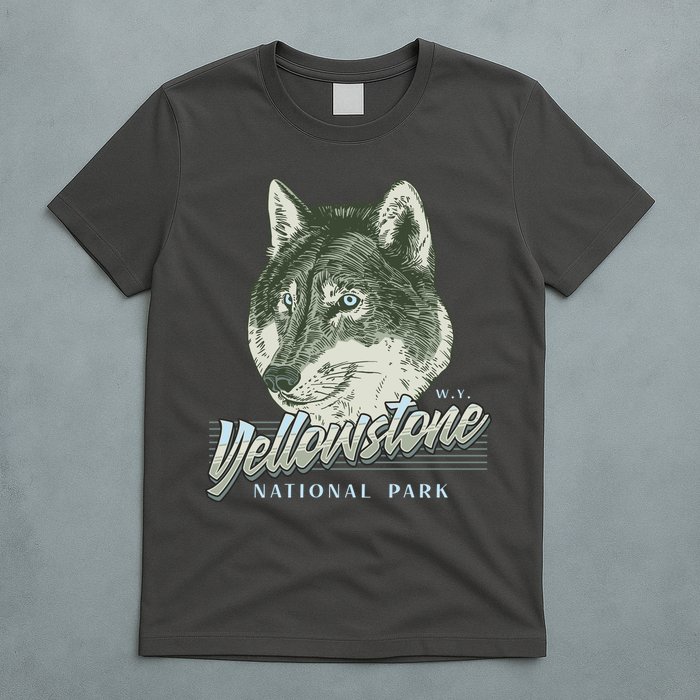 Yellowstone National Park Wolf Logo T-Shirt