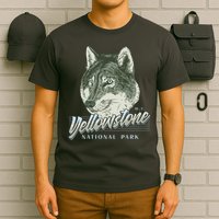 Yellowstone National Park Wolf Logo T-Shirt