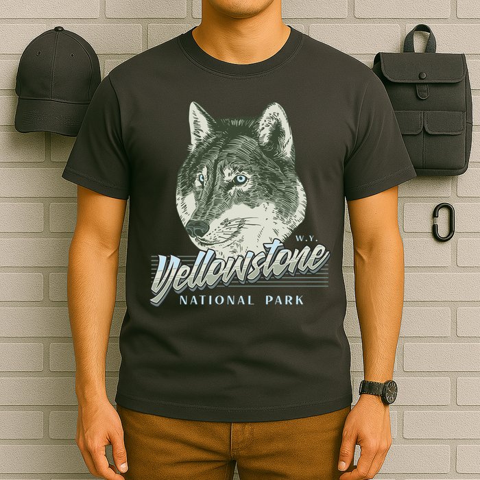 Yellowstone National Park Wolf Logo T-Shirt