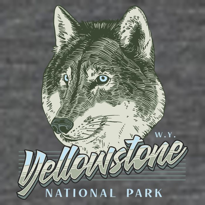 Yellowstone National Park Wolf Logo T-Shirt