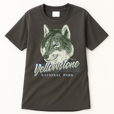 Yellowstone National Park Wolf Logo Tall T-Shirt