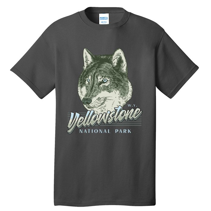 Yellowstone National Park Wolf Logo Tall T-Shirt