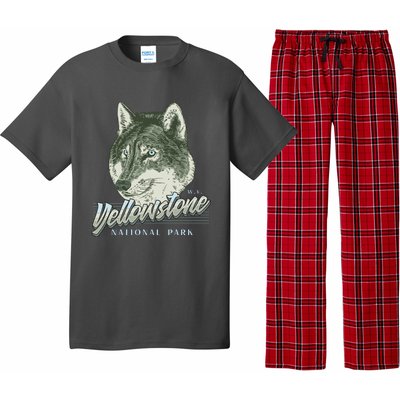 Yellowstone National Park Wolf Logo Pajama Set