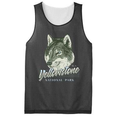 Yellowstone National Park Wolf Logo Mesh Reversible Basketball Jersey Tank