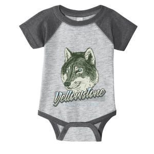 Yellowstone National Park Wolf Logo Infant Baby Jersey Bodysuit