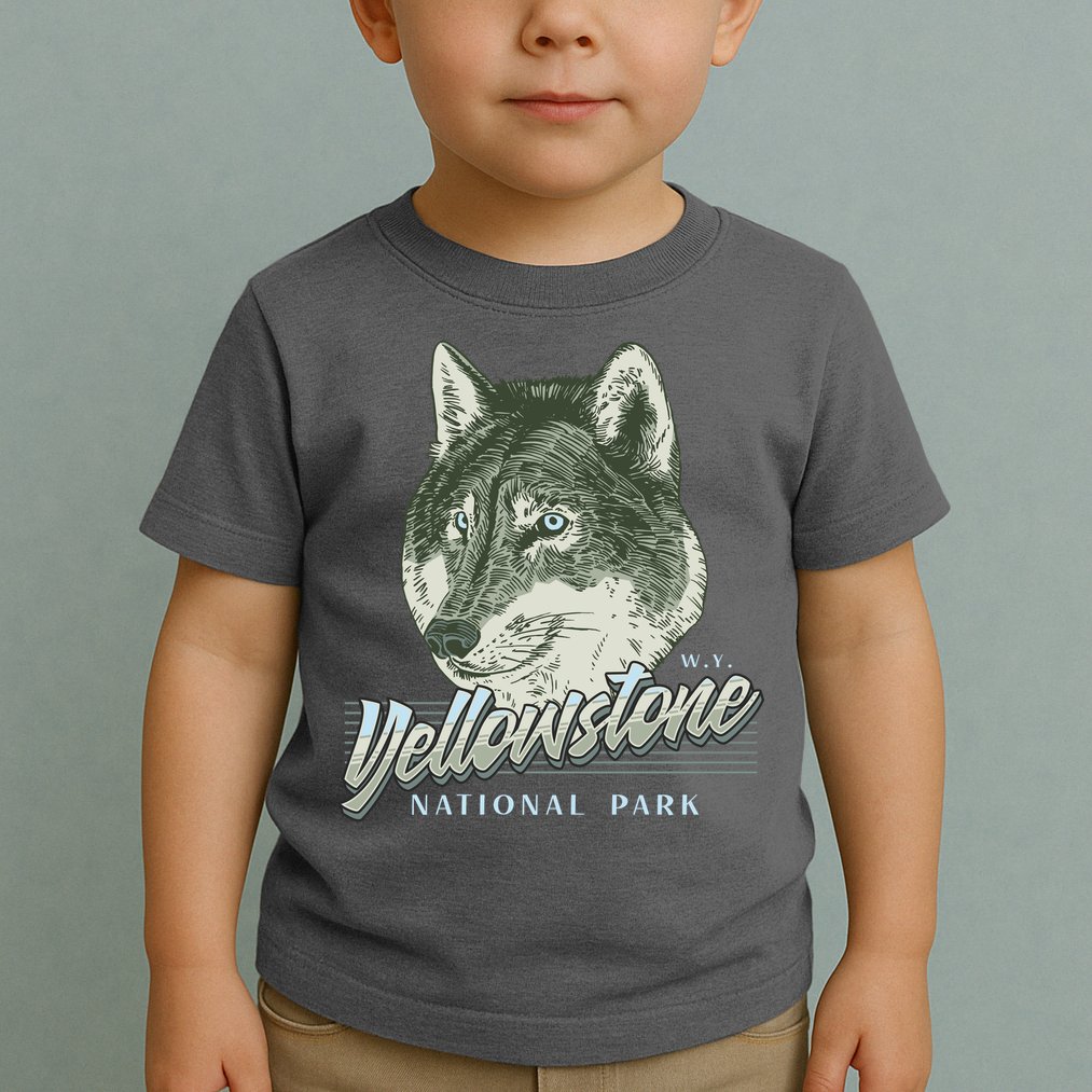 Yellowstone National Park Wolf Logo Toddler T-Shirt