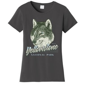 Yellowstone National Park Wolf Logo Women's T-Shirt