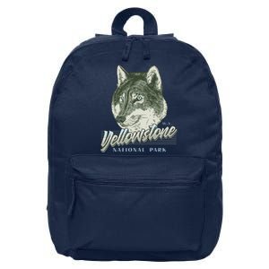 Yellowstone National Park Wolf Logo 16 in Basic Backpack