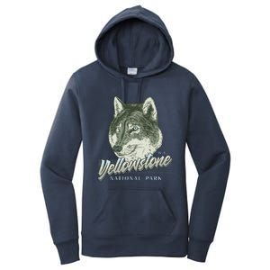 Yellowstone National Park Wolf Logo Women's Pullover Hoodie