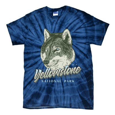 Yellowstone National Park Wolf Logo Tie-Dye T-Shirt