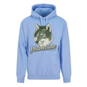 Yellowstone National Park Wolf Logo Unisex Surf Hoodie