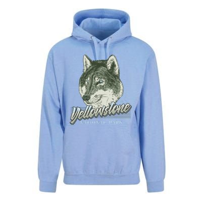 Yellowstone National Park Wolf Logo Unisex Surf Hoodie