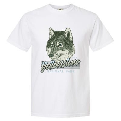 Yellowstone National Park Wolf Logo Garment-Dyed Heavyweight T-Shirt