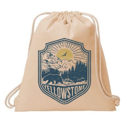 Yellowstone National Park Bear Nature Hiking Outdoors Drawstring Bag