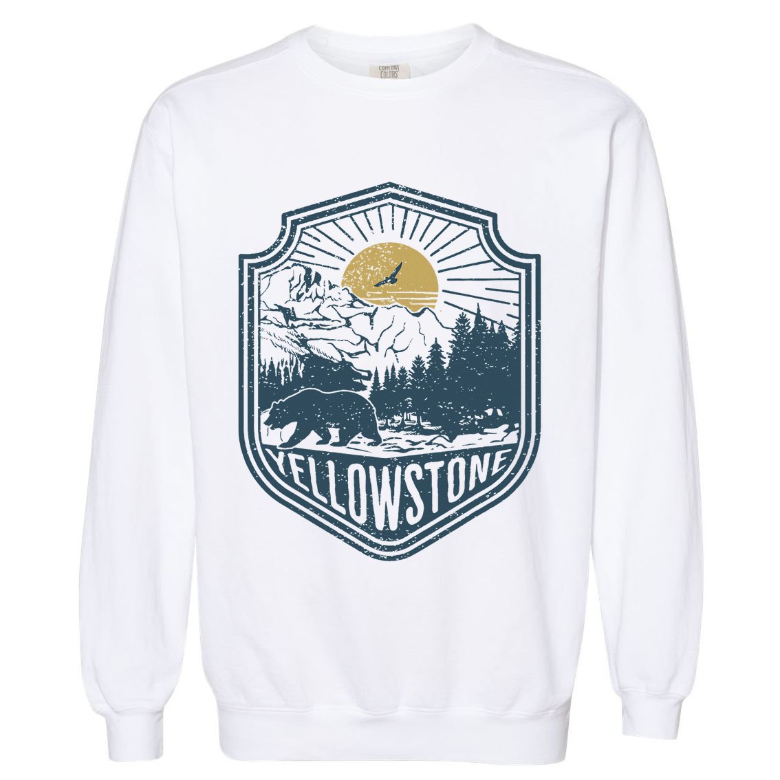 Yellowstone National Park Bear Nature Hiking Outdoors Garment-Dyed Sweatshirt