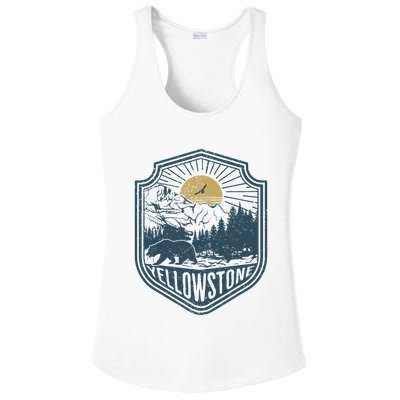 Yellowstone National Park Bear Nature Hiking Outdoors Ladies PosiCharge Competitor Racerback Tank