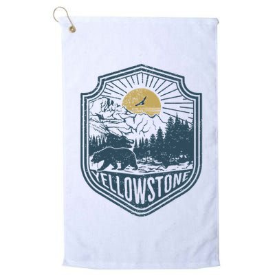 Yellowstone National Park Bear Nature Hiking Outdoors Golf Towel