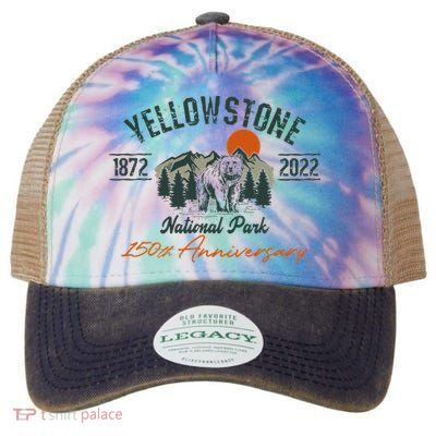 Yellowstone National Park 150th Anniversary Memorabilia Long Sleeve Legacy Tie Dye Trucker Hat