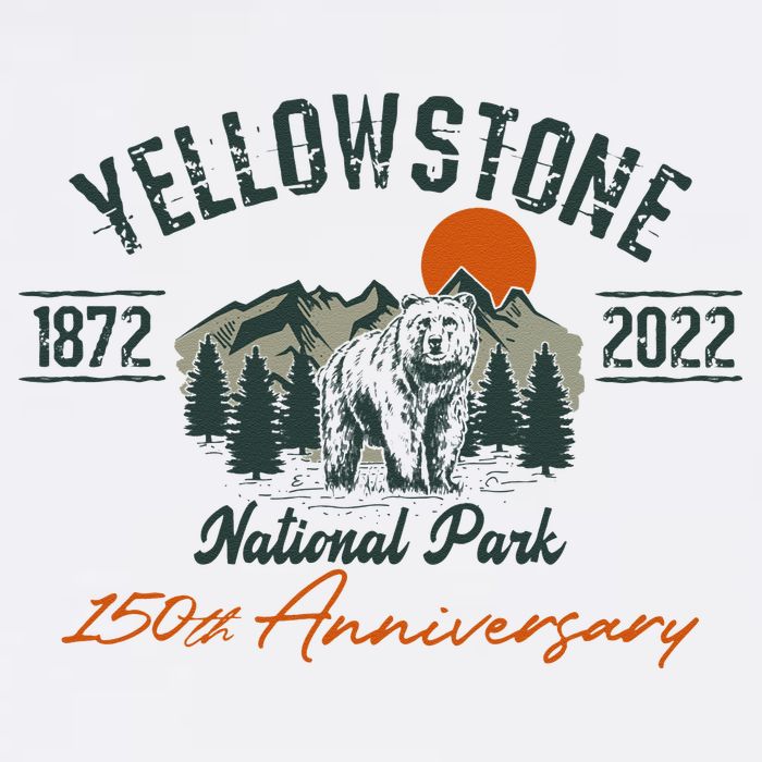 Yellowstone National Park 150th Anniversary Memorabilia Long Sleeve Button