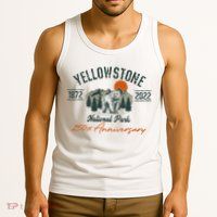 Yellowstone National Park 150th Anniversary Memorabilia Long Sleeve Tank Top