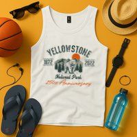 Yellowstone National Park 150th Anniversary Memorabilia Long Sleeve Tank Top
