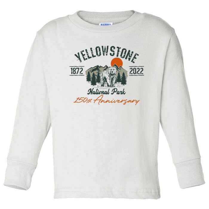 Yellowstone National Park 150th Anniversary Memorabilia Long Sleeve Toddler Long Sleeve Shirt