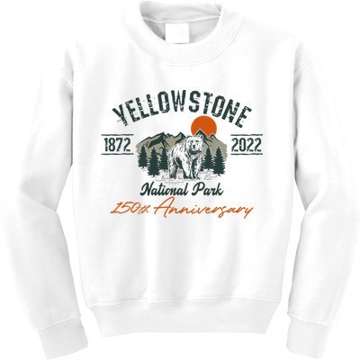 Yellowstone National Park 150th Anniversary Memorabilia Long Sleeve Kids Sweatshirt