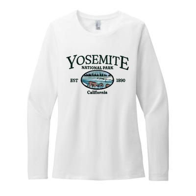 Yosemite National Park Womens CVC Long Sleeve Shirt