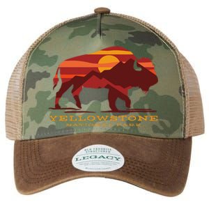 Yellowstone National Park Wyoming Buffalo Bison Sunset Legacy Tie Dye Trucker Hat