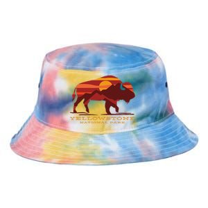 Yellowstone National Park Wyoming Buffalo Bison Sunset Tie Dye Newport Bucket Hat