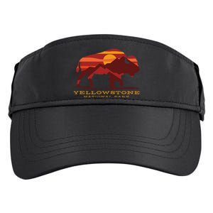 Yellowstone National Park Wyoming Buffalo Bison Sunset Adult Drive Performance Visor