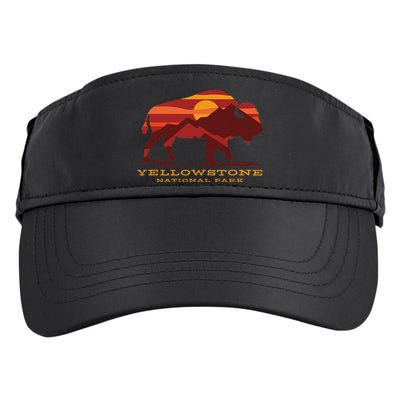 Yellowstone National Park Wyoming Buffalo Bison Sunset Adult Drive Performance Visor
