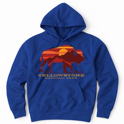 Yellowstone National Park Wyoming Buffalo Bison Sunset Hoodie