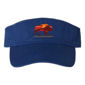 Yellowstone National Park Wyoming Buffalo Bison Sunset Valucap Bio-Washed Visor